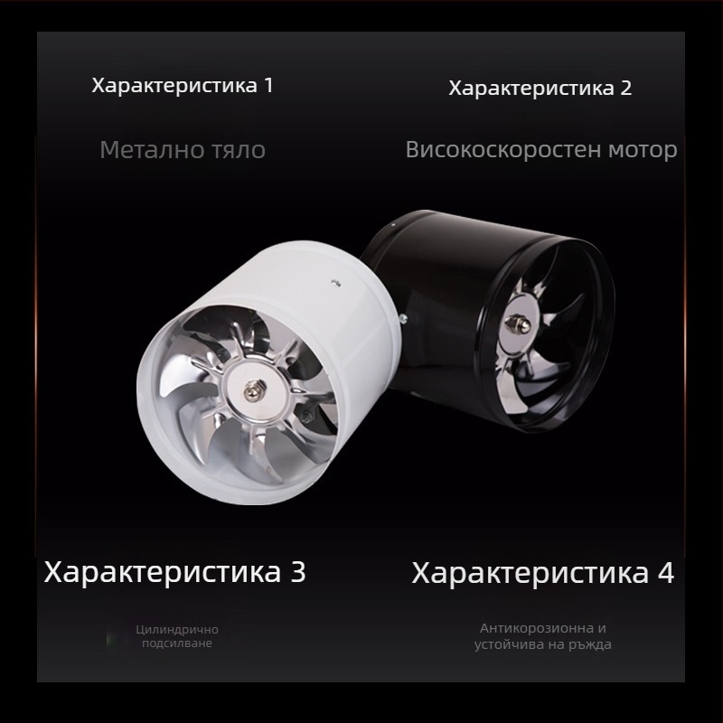 Кухнен прозоречен изпускателен вентилатор, мощно отстраняване на дима, тихо функциониране, вентилационен вентилатор за дома
