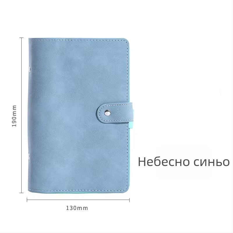 A6 тетрадник с мека кожена подвързия, многоцветен PU бележник, джоб за карти с цип, планер, на едро