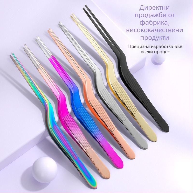 Професионален комплект за почистване на ушите: пинцети от неръждаема стомана, ушни клипчета и лъжичка със извити зъби в стил крокодил за деца и възрастни