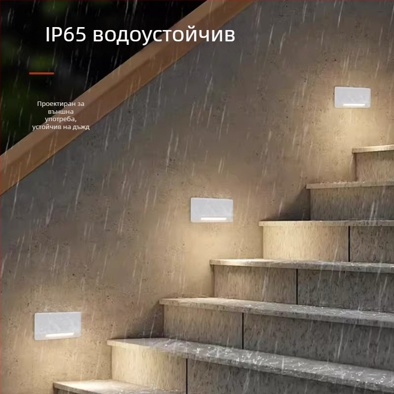 3W алуминиев водоустойчив вградена LED подова светлина за крачки и коридор със сензор за движение