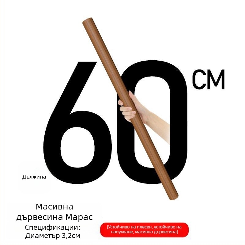 Висококачествен масивен дървен ролер за тесто, екстра-голям и удебелен, кухненски инструмент за разточване на кори за пелмени