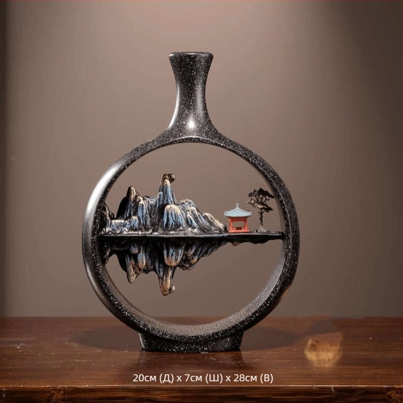 Ваза Welcoming Pine в новокитайски стил — Zen декоративна фигура за дневна, антре и офис