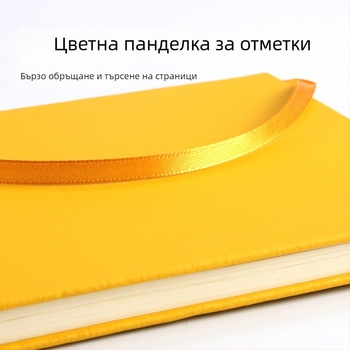 Тефтер с кожена подвързия и каишка, опция за лого, мек кожен корпус, по-дебел за учебни записки, прост дизайн за студенти