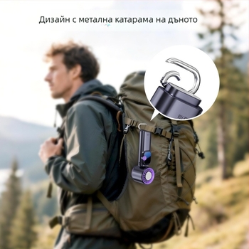 Преносим USB вентилатор с ледено охлаждане, ръчен, сгъваем турбинен дизайн, мини вентилатор за открито, 6 лопатки, вградена литиева батерия 4000–6000 mAh, USB захранване, тих до 36 dB