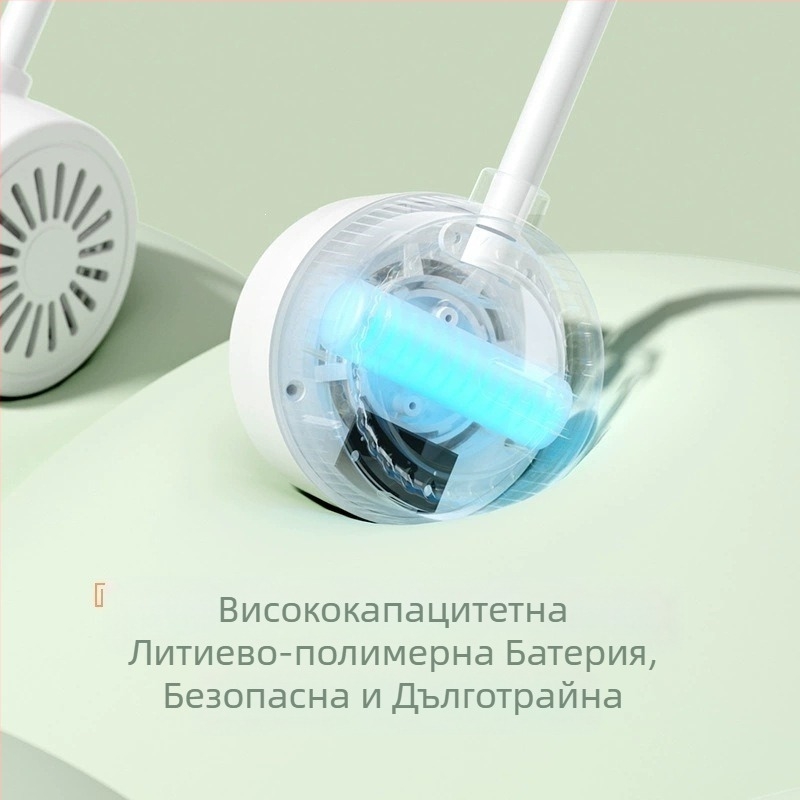 Сгъваем вентилатор за врата, преносим електрически вентилатор за открито, тих без лопатки мини вентилатор