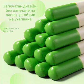 Deli триъгълен зелен HB/2B молив за деца, без токсини, здрав и дървен, за училище