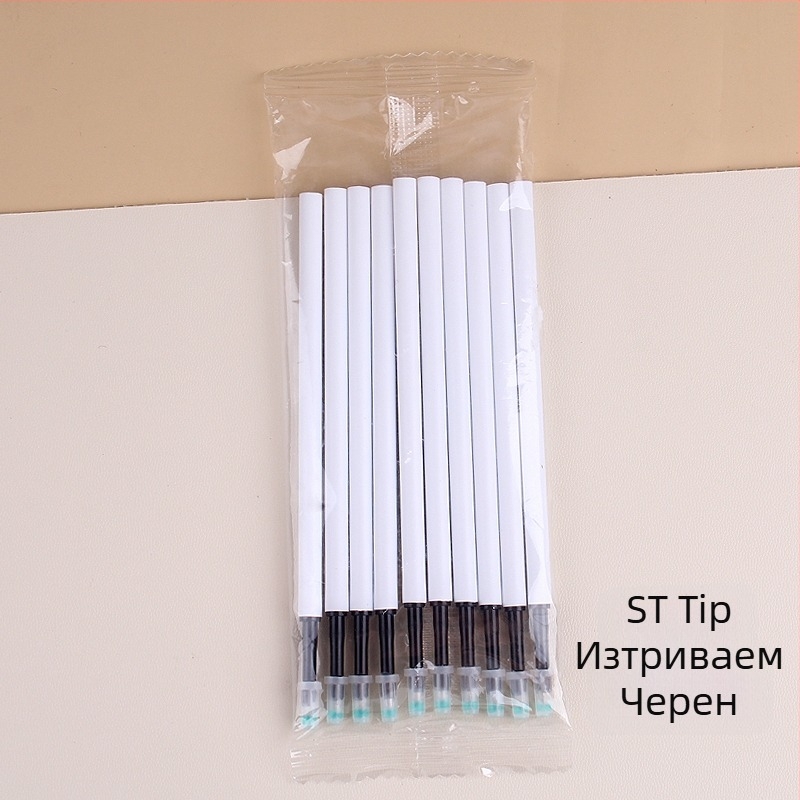Изтривaем рефил за писалка с натисков механизъм, кристално синьо и графитово черно, 20/50 бр., MoEasy изтриваем рефил за ученици