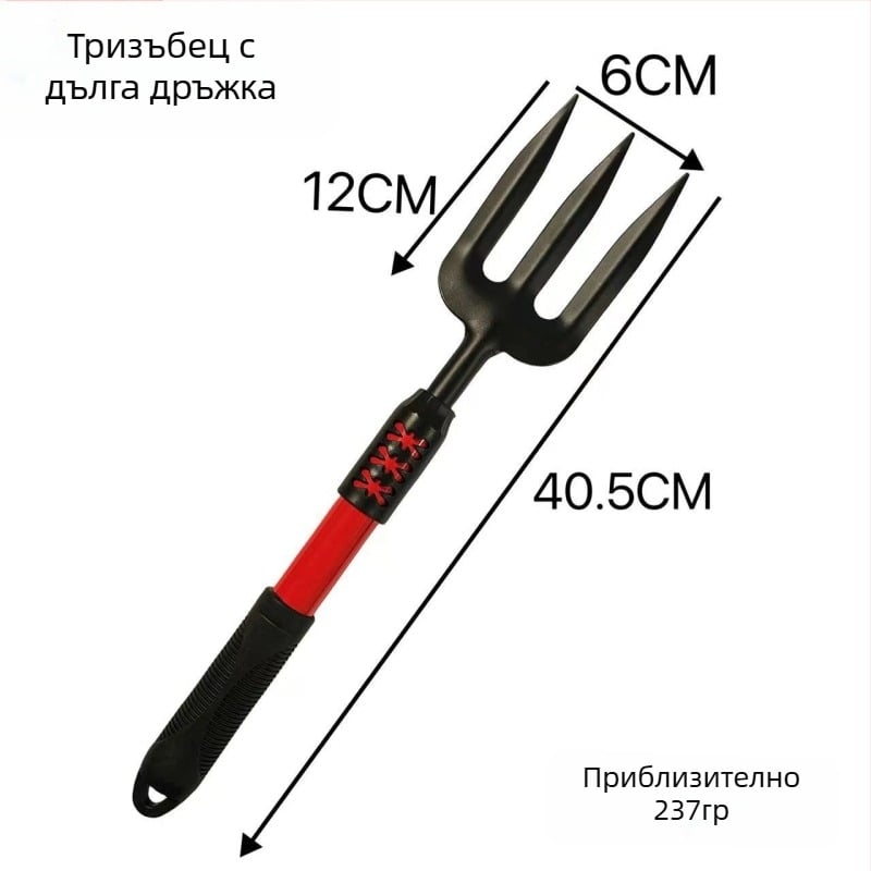 Taifeng Комплект градинарски инструменти за засаждане на цветя и зеленчуци — малка копачка, железна лопатка, гребло, за градина и плаж, копане на пясък