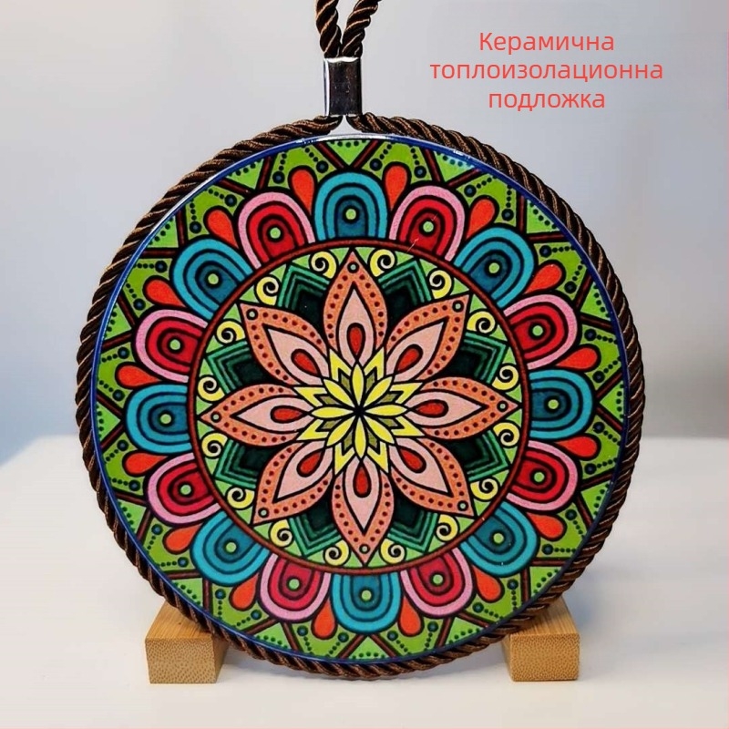 Керамична термоустойчива подложка за маса за хранене, подложка за съдове и чинии