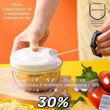 Мултифункционална преса за чесън, мелничка за люти чушки и месомелачка, уред за пюриране на бебешка храна и паста от чесън