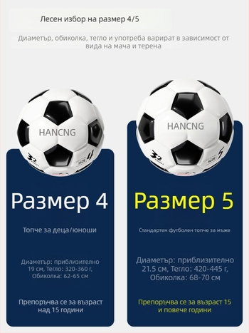 PU футбол за деца, размери 4 и 5.