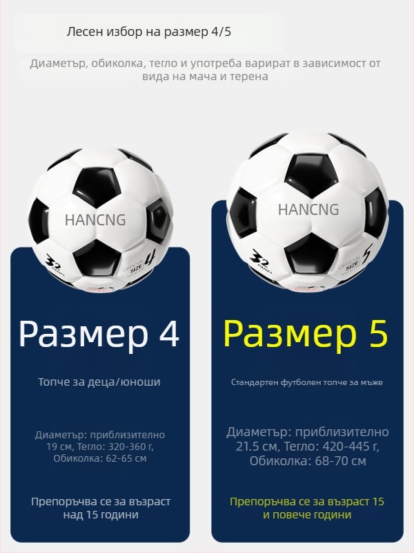 PU футбол за деца, размери 4 и 5.