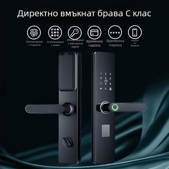 Умна заключалка за входна врата с пръстов отпечатък и парола