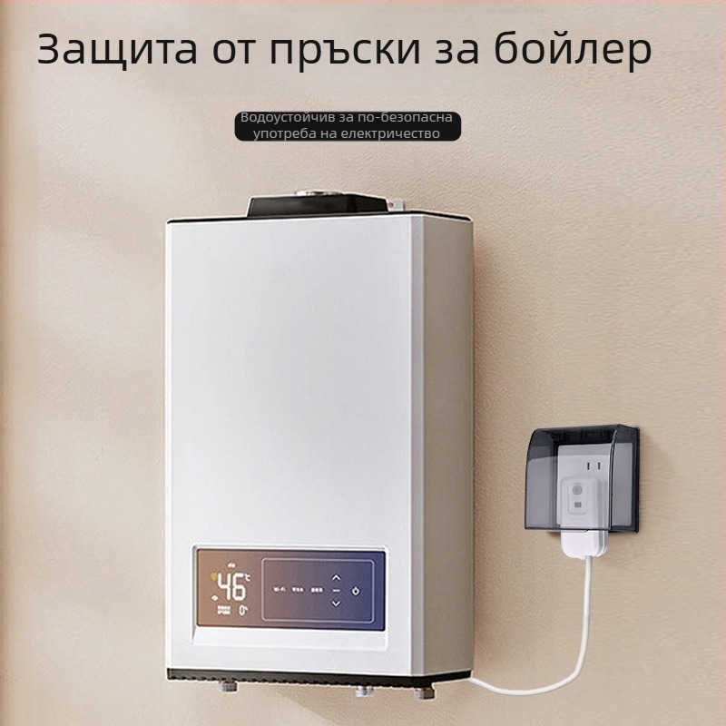 86-тип водоустойчива кутия за контакти със самозалепващ водоустойчив капак за баня и тоалетна, защита от пръски за интелигентен тоалет
