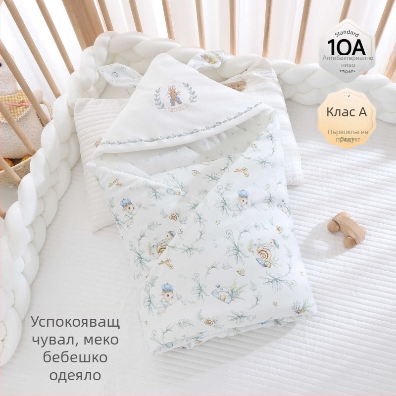 Бебешка завивка за новородени, анти-стартъл дизайн, 60 g подплата, антибактериален чист памук, клас А