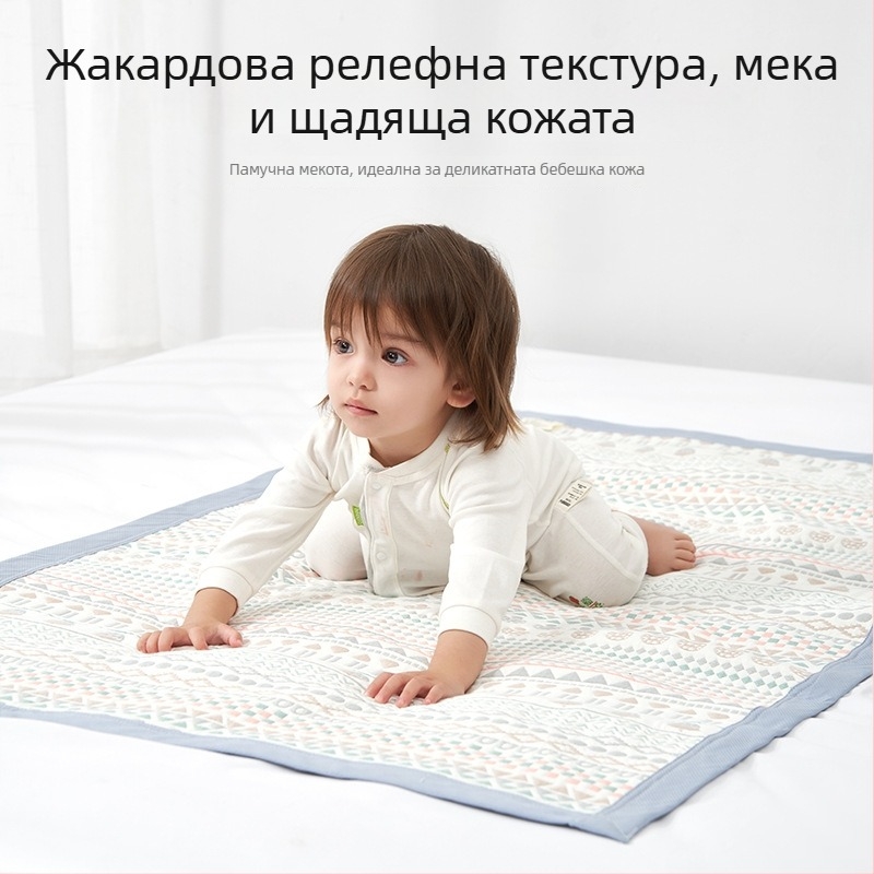 Бебешка охлаждаща подложка от чист памук-марля, мека и дишаща, за новородени и малки деца, за детска градина