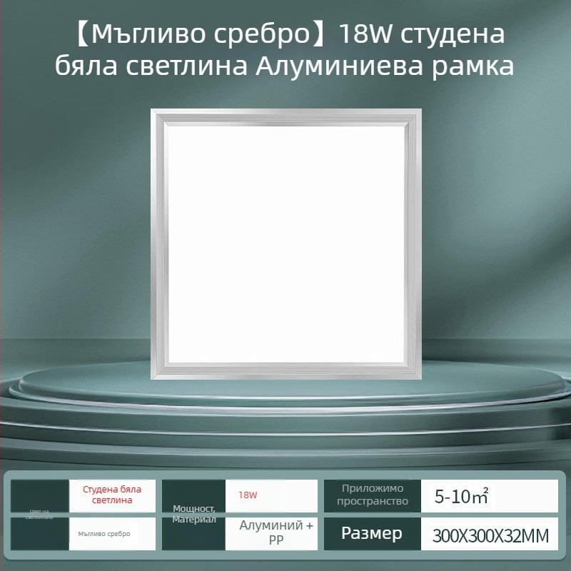 NVC LED таванно осветление, вградено за баня и кухня — плоска панелна лампа