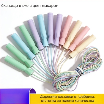 Детско въже за скачане с брояч, без възли, стомано въже, дължина 2,8 м, за ученици от началното училище