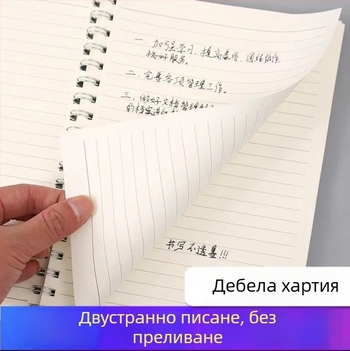 Спирална мрежеста тетрадка, размер B5, инста-стил учебна тетрадка за гимназисти и студенти
