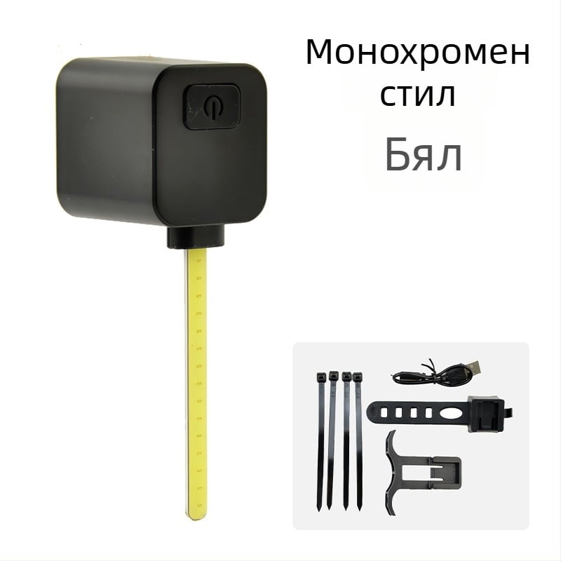 LED задно светло за шосейни велосипеди с течащи светлинни ленти и заменяеми сегменти, презареждащо се за нощно каране