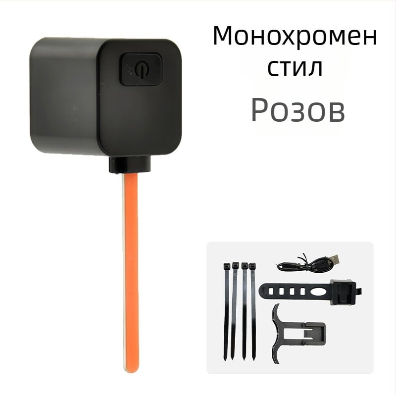 LED задно светло за шосейни велосипеди с течащи светлинни ленти и заменяеми сегменти, презареждащо се за нощно каране