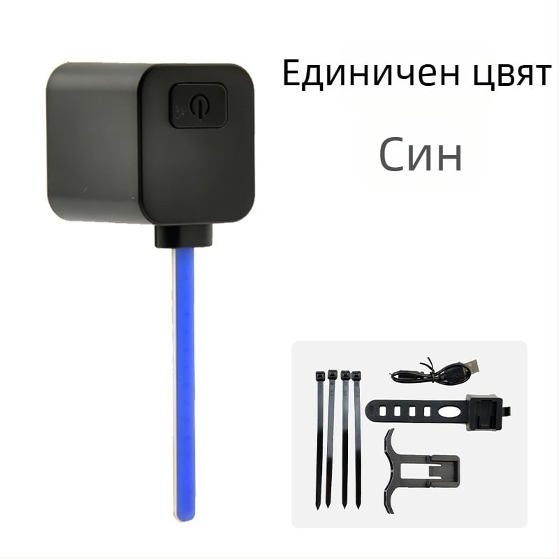 LED задно светло за шосейни велосипеди с течащи светлинни ленти и заменяеми сегменти, презареждащо се за нощно каране