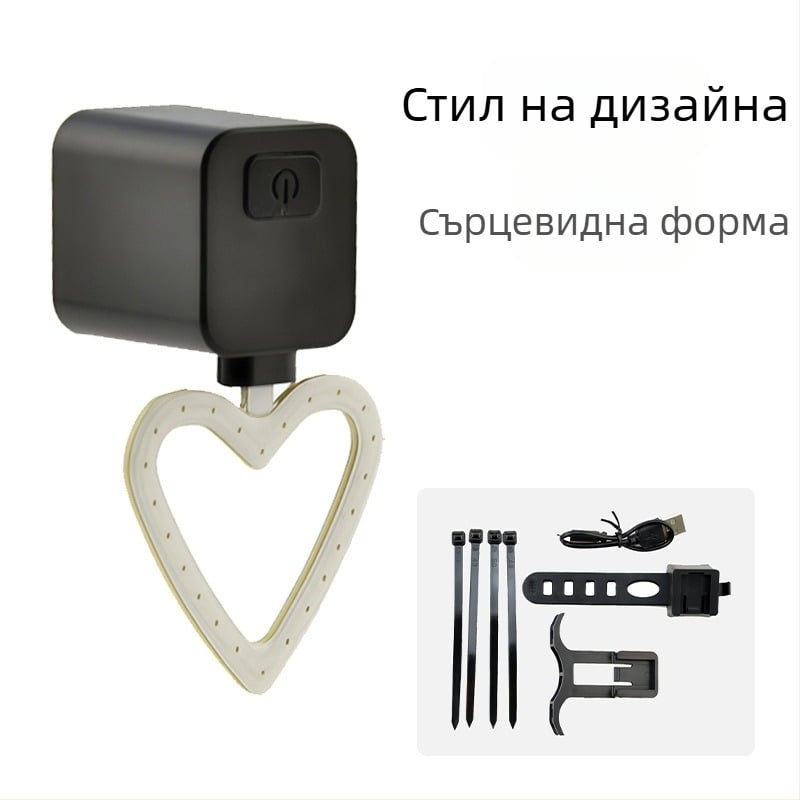 LED задно светло за шосейни велосипеди с течащи светлинни ленти и заменяеми сегменти, презареждащо се за нощно каране