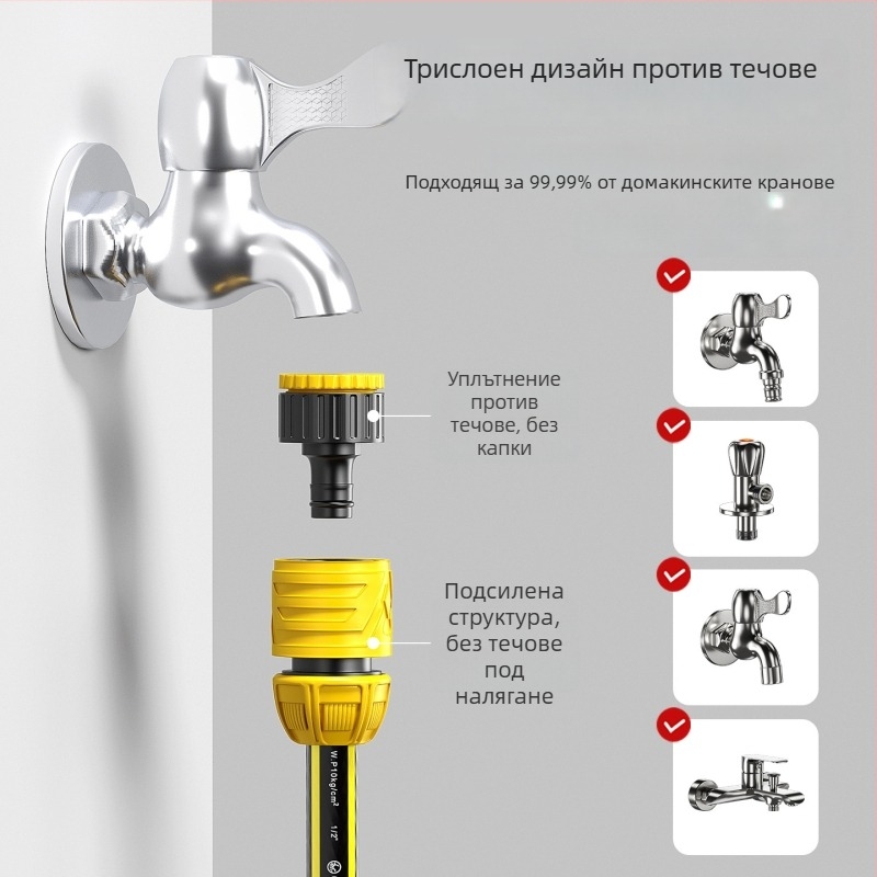 Високонапорен битов PU воден маркуч, гъвкав, против замръзване, за миене на автомобили, поливане на цветя и градина, устойчив на спукване
