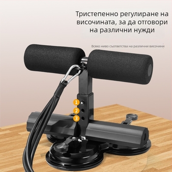 Помощно устройство за коремни преси с повдигащо въже, стягане на талията и двойни вакуумни чаши