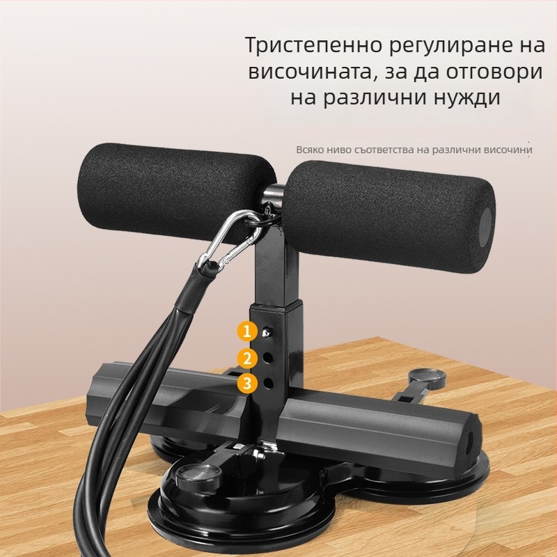 Помощно устройство за коремни преси с повдигащо въже, стягане на талията и двойни вакуумни чаши