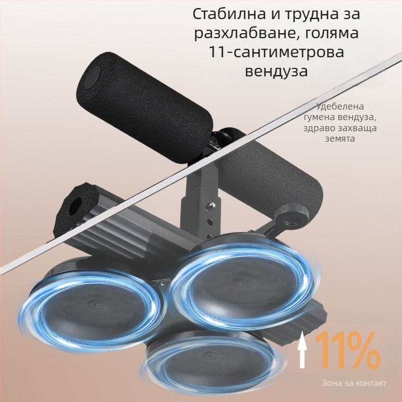 Помощно устройство за коремни преси с повдигащо въже, стягане на талията и двойни вакуумни чаши