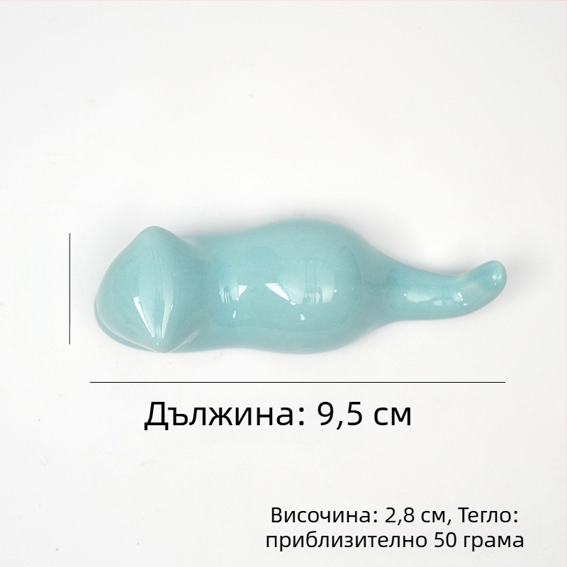 Керамичен многофункционален държач за писалки и четки с мотиви котенце, заек, кит и птица – компактна декоративна поставка за бюро