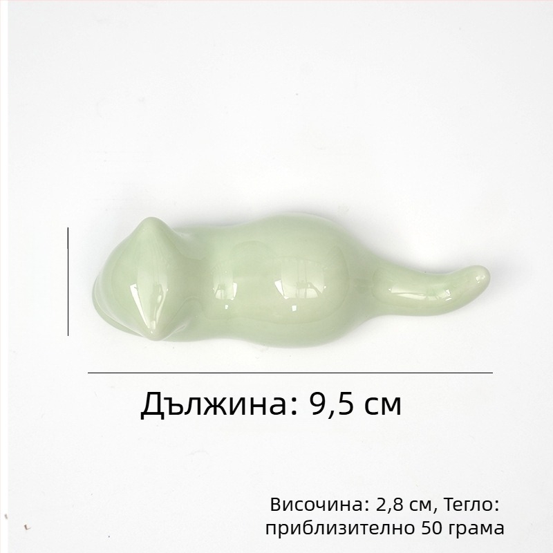 Керамичен многофункционален държач за писалки и четки с мотиви котенце, заек, кит и птица – компактна декоративна поставка за бюро