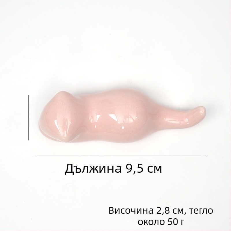 Керамичен многофункционален държач за писалки и четки с мотиви котенце, заек, кит и птица – компактна декоративна поставка за бюро