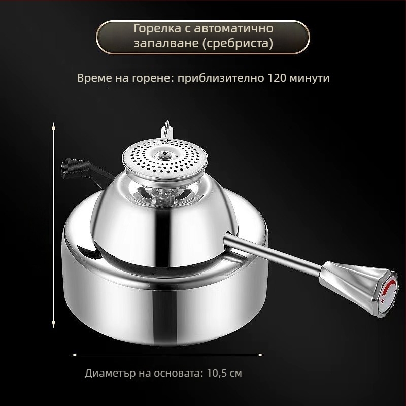 Единичен горещ пот от 304 неръждаема стомана с газова горелка за хотели и ресторанти