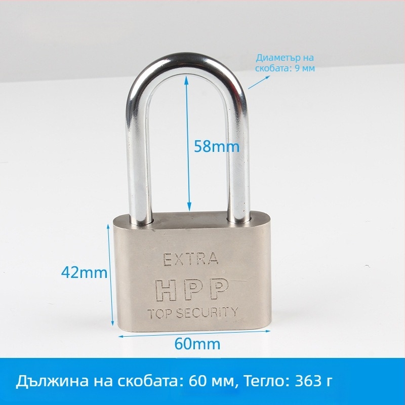 Ключалка за врата против кражба за дома, малка ключалка, мини имитационна неръждаема стоманена ключалка, универсална глава