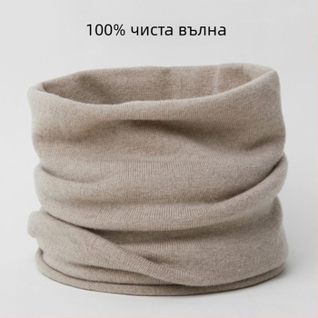 Унисекс вълнен шал за врата, дебел зимен модел, топъл плетен аксесоар за през студения сезон
