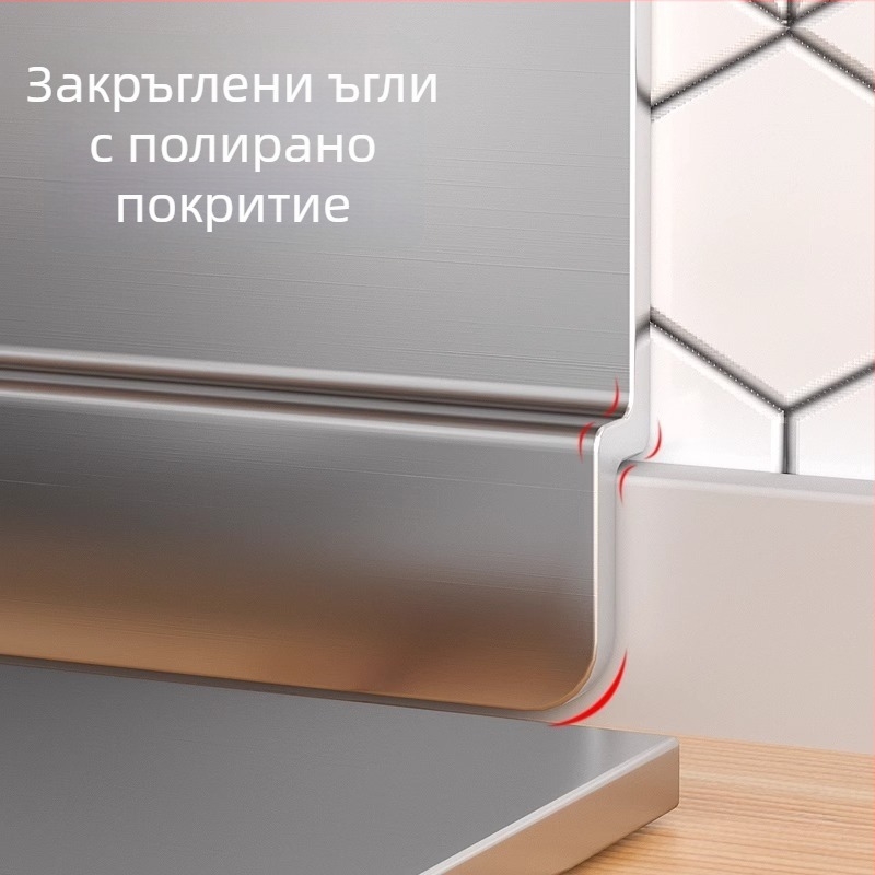 Стенен стикер от неръждаема стомана за пръски от мазнини в кухнята, огнеустойчив и устойчив на високи температури, против пръски, лесен за почистване.