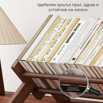 Настолен дървен рафт за книги с голям капацитет, дървена стойка за книги за домашно учене и четене, съхранение на учебни книги