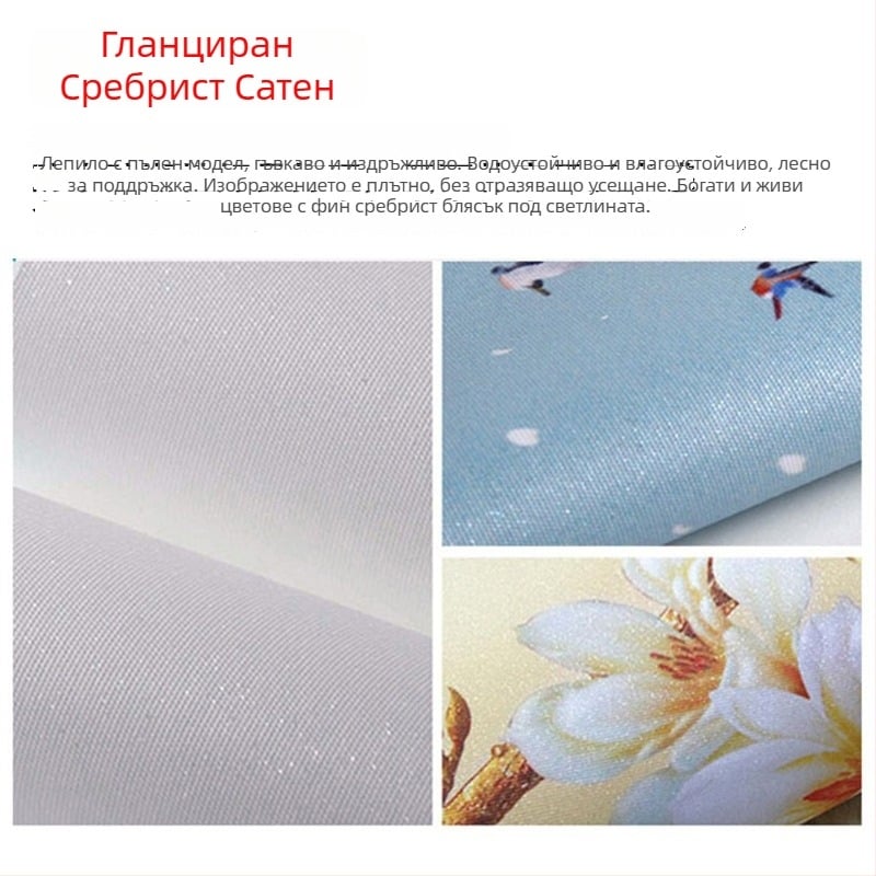 Orange Art Mural – Декоративна стенна облицовка в дзен стил за чайна стая, тапетно пано