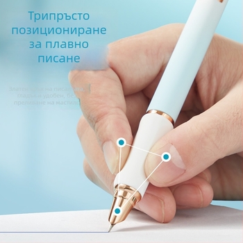 Цветна писалка с подвижен механизъм и изтриваемо термоустойчиво мастило за упражнения по писане, препоръчана от учители