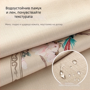 Водоустойчива покривка за чайна маса и кърпа за чай, памучно-линяна тъкан, Нов Китайски стил, мотив Бамбук ритъм, флаг за маса