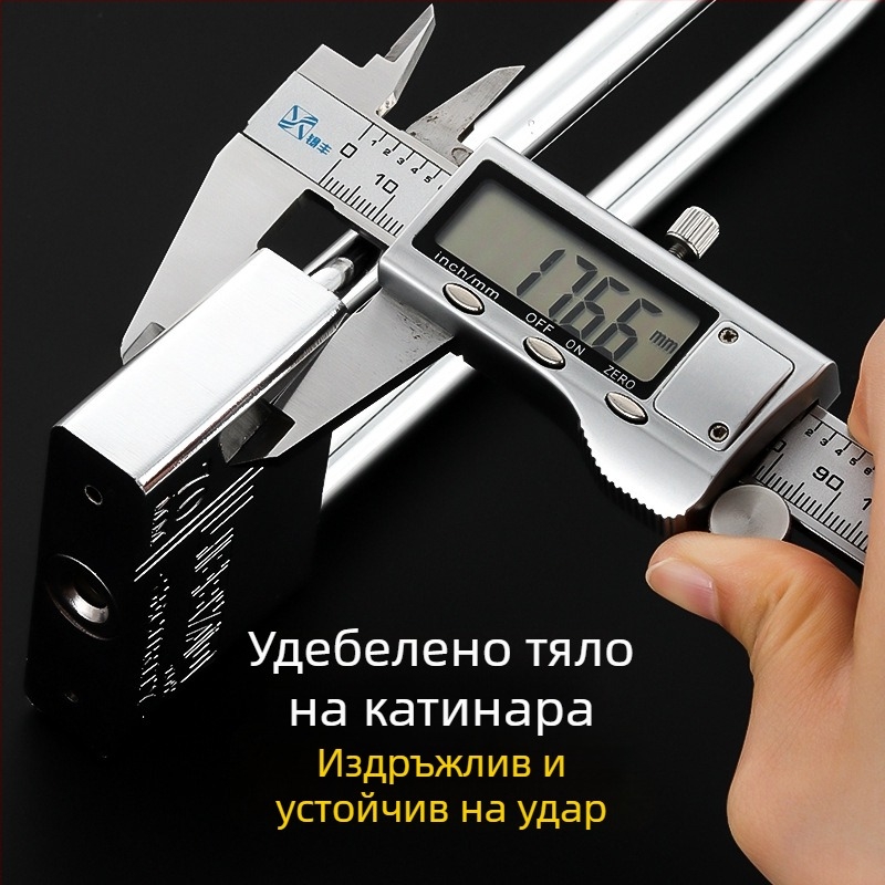 Удължен старомоден шкафов катинар, дълга лостова дръжка, тънък прът, мед 30 мм, комплект с 3 ключа