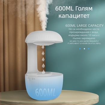 Настолен увлажнител с голям капацитет за дом и офис, безшумен, висока мъгла, USB захранване