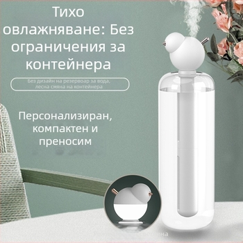 Нов компактен овлажнител за спалня, овлажнител за въздух, нощна лампа, безшумен пръскане, мини овлажнител за кола