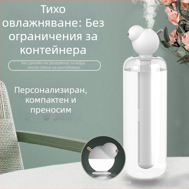 Нов компактен овлажнител за спалня, овлажнител за въздух, нощна лампа, безшумен пръскане, мини овлажнител за кола