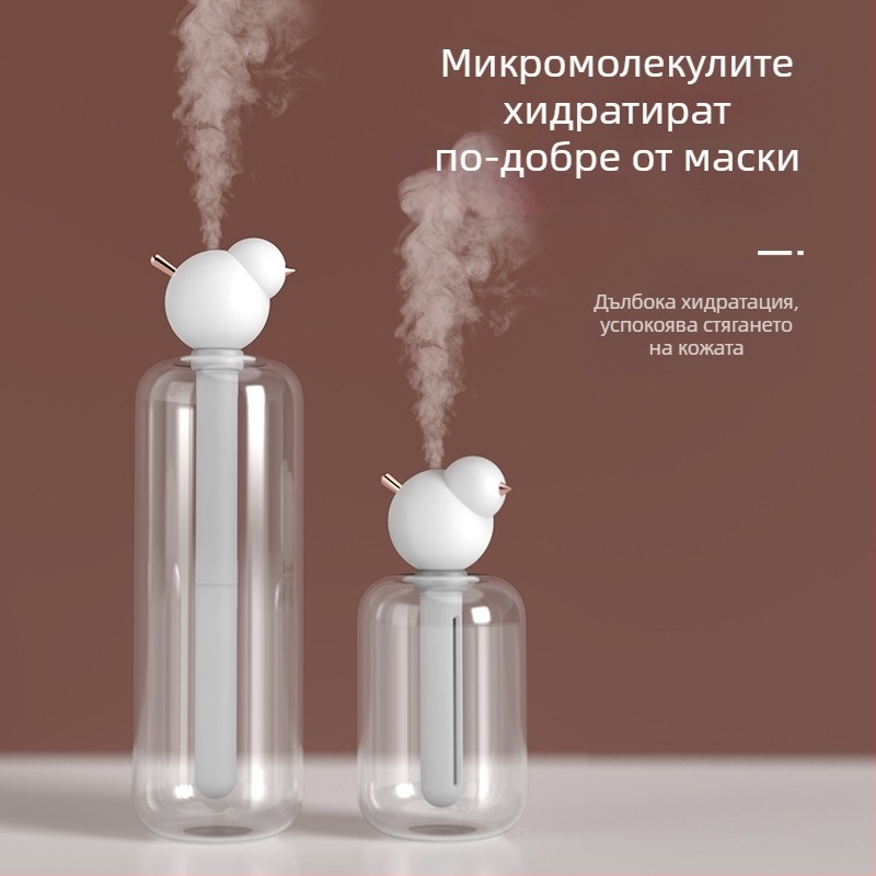 Нов компактен овлажнител за спалня, овлажнител за въздух, нощна лампа, безшумен пръскане, мини овлажнител за кола