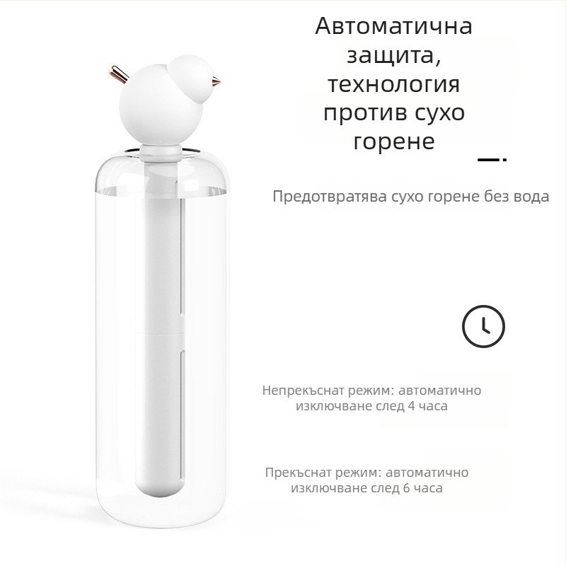 Нов компактен овлажнител за спалня, овлажнител за въздух, нощна лампа, безшумен пръскане, мини овлажнител за кола