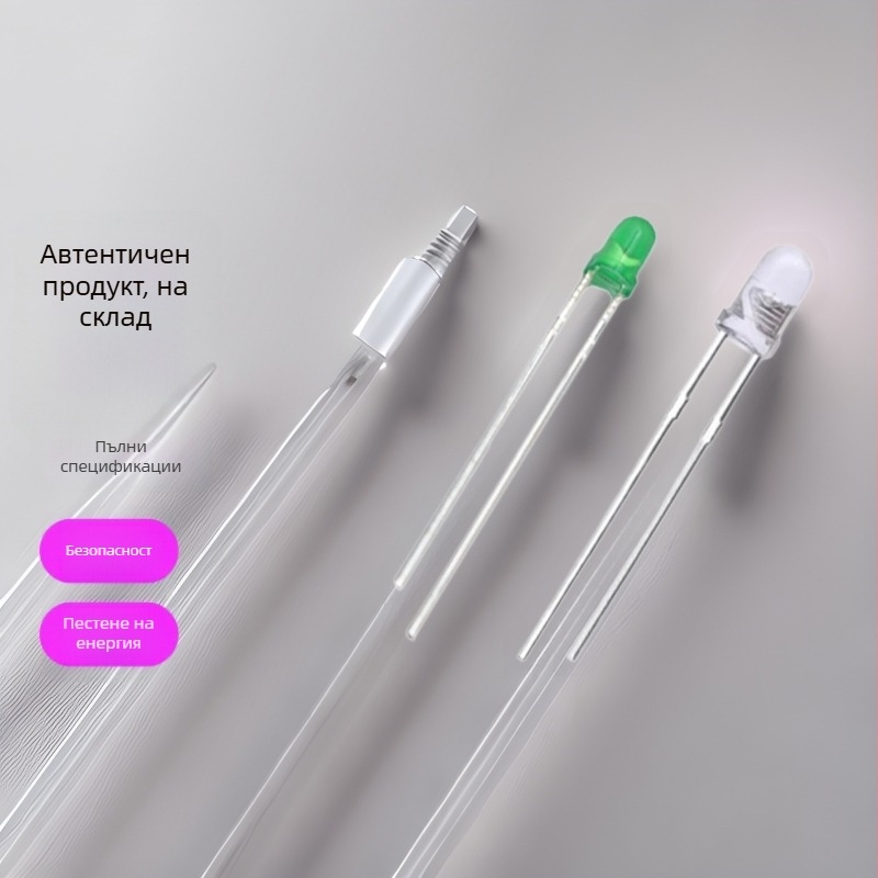F3F5 LED зърно с висока яркост, изумрудено зелено, 3 мм / 5 мм през отвора, кръгла глава