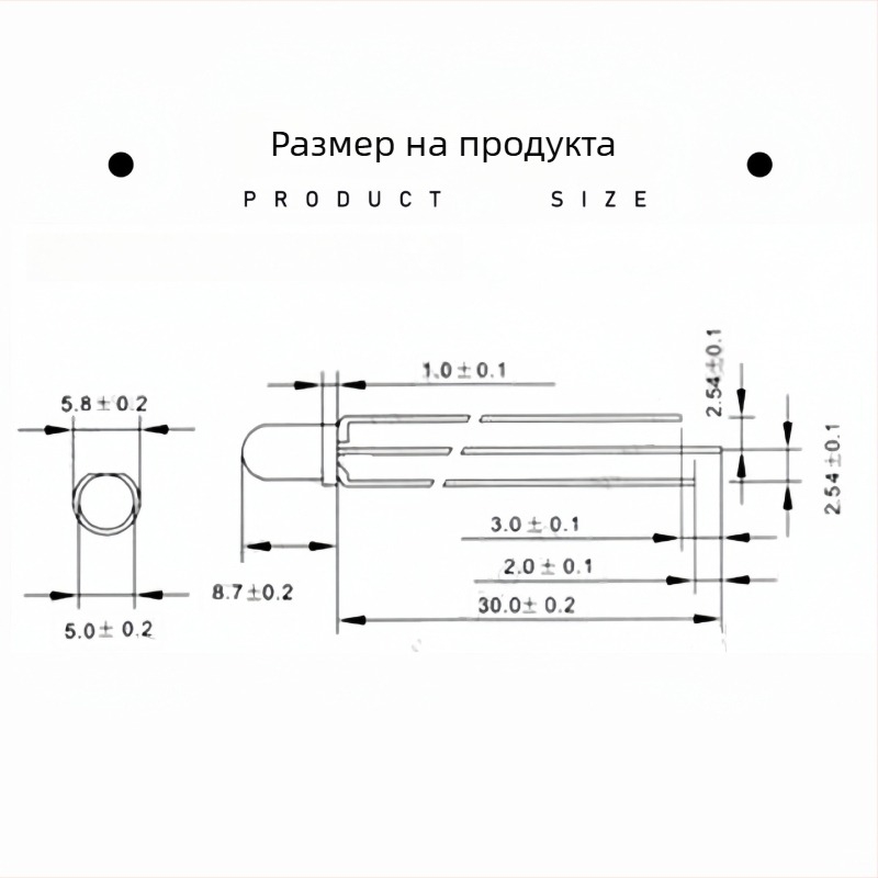 5 мм двуцветни LED светодиоди, червено-зелени, прозрачен обектив, общ анод и общ катод, директно включване